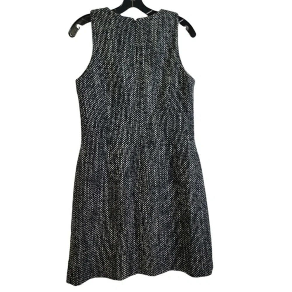 Theory Sleeveless Angled Wool-Blend Dress, Black - Picture 3 of 7